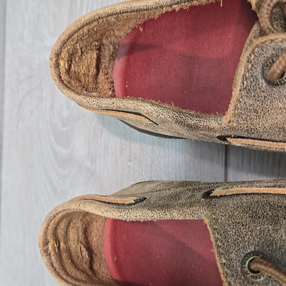 Twistwd X Women Brown Leather Boat Moccasin Shoes Boots Sz 7M - Picture 4 of 10